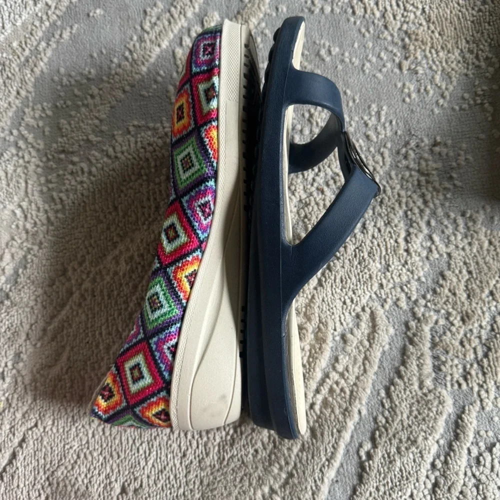 Juardo Colorful wedge made in Mexico slip on red purple blue green black 8